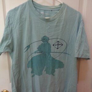 UNIQLO Short Sleeve Blue T-Shirt Men's Large BLEACH Anime Manga